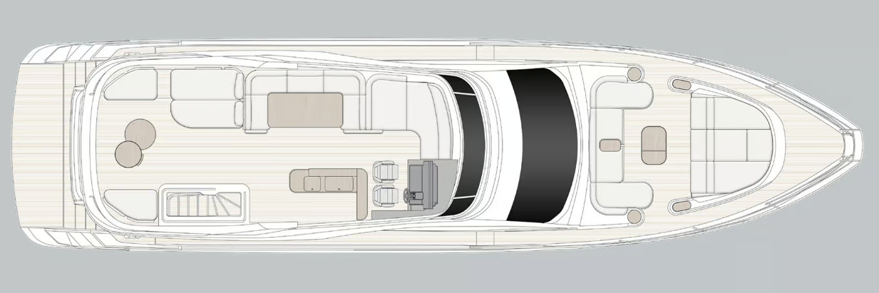 Tầng Fly mẫu 2 (Flybridge - Lift TV 42" OPT)