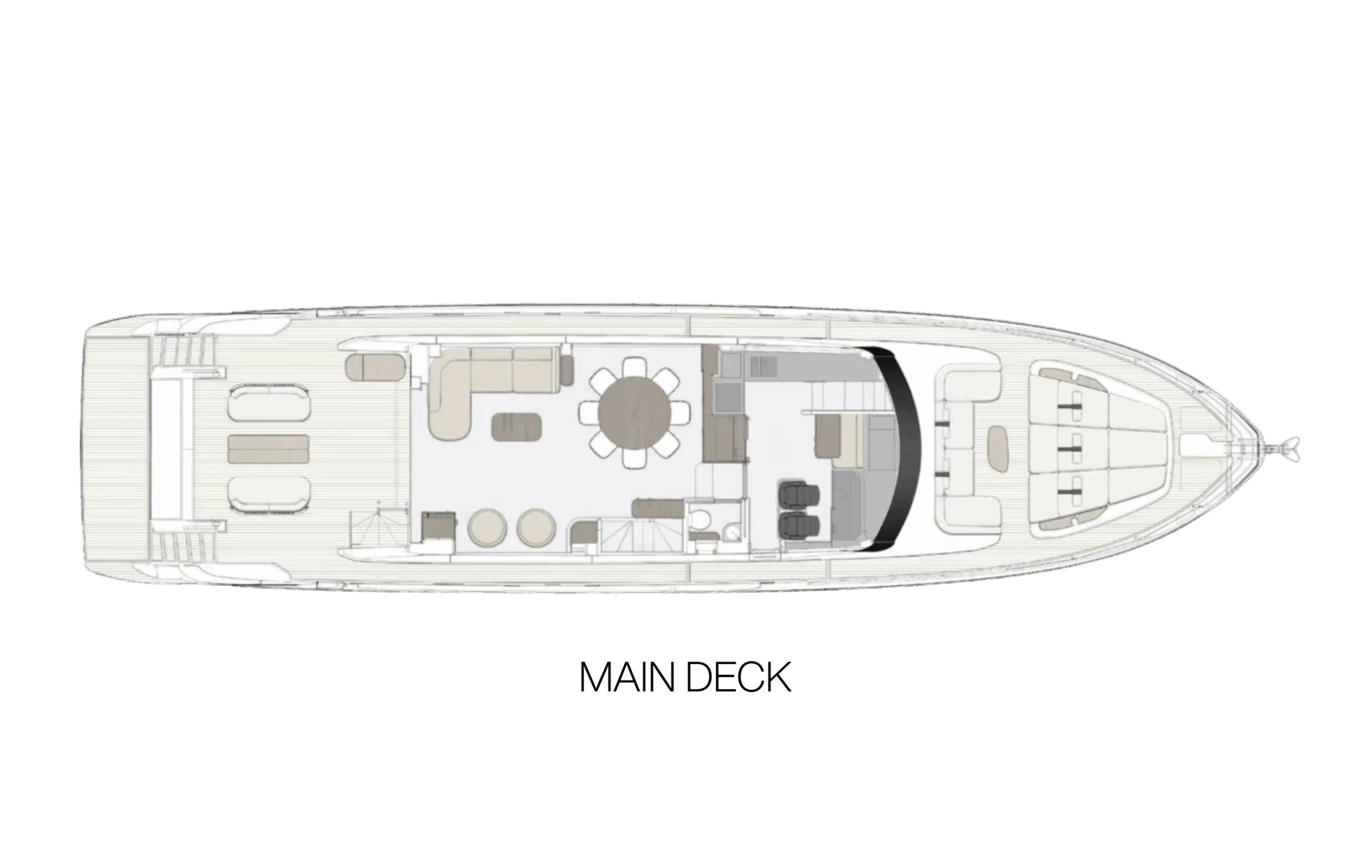 AZIMUT FLY 82 LAYOUT MAIN DECK