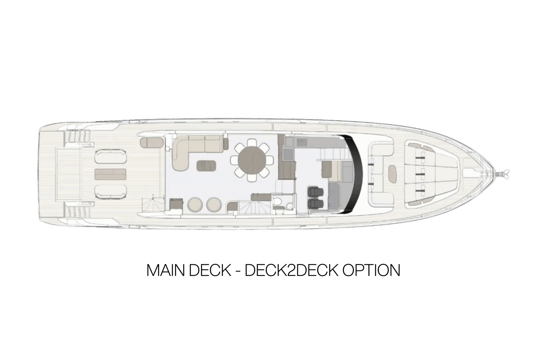 AZIMUT FLY 82 LAYOUT MAIN DECK DECK2DECK OPTION