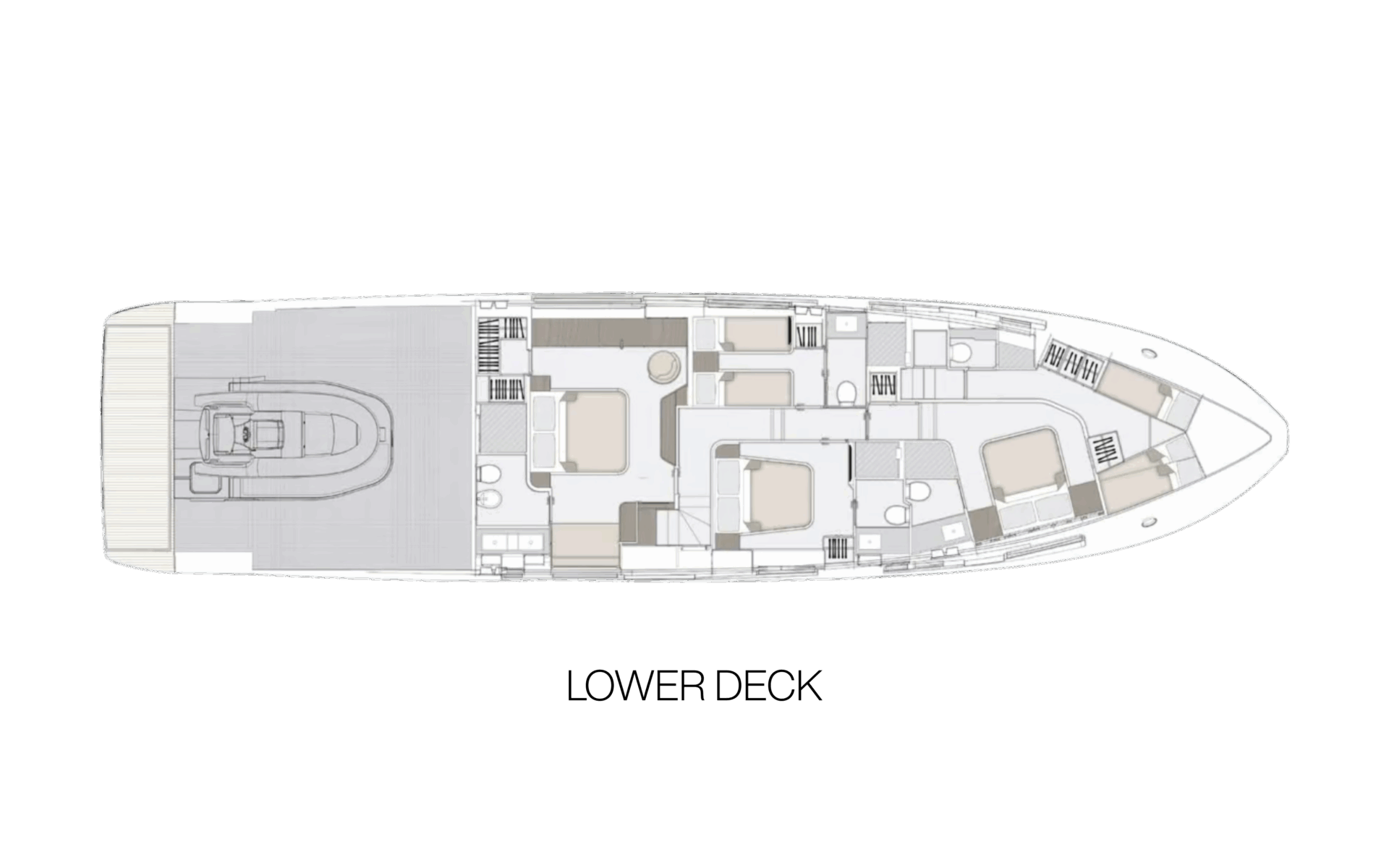AZIMUT FLY 82 LAYOUT LOWER DECK